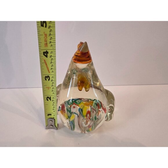 Handcrafted Murano Glass Rooster Figurine Paperweight Millifiore - Picture 8 of 8